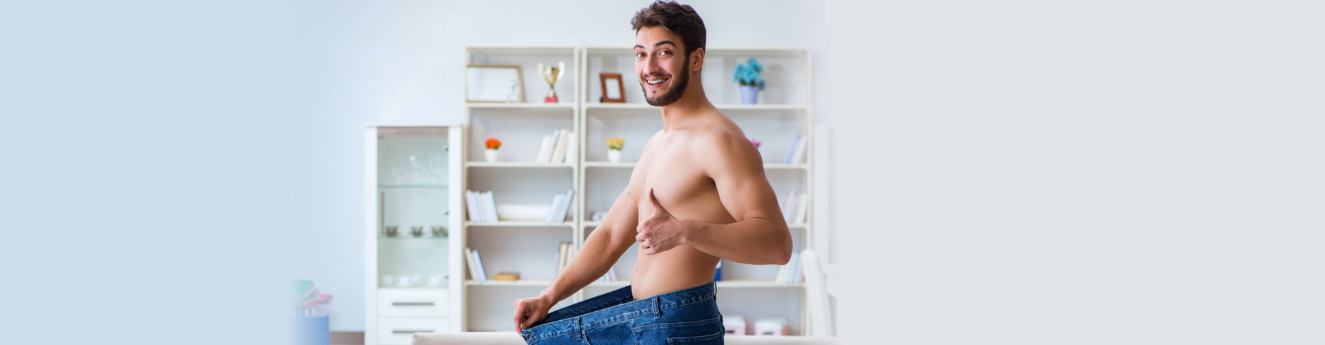 man proud of his weight loss